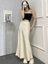 A-Line Long Satin Skirts